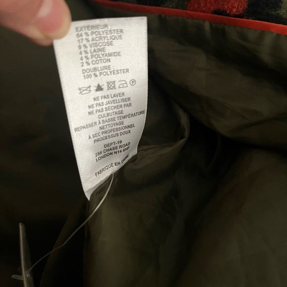 [US6]Dept 19 Leopard Print Wool Blend Coat in Green and Red NWOT - Picture 9 of 13